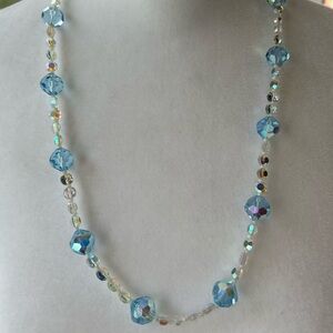 Single strand crystal necklace
